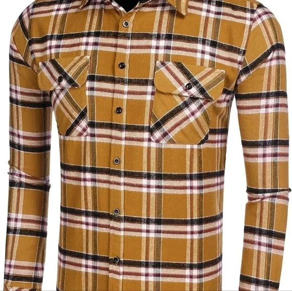 Tinkwell Brown Plaid Flannel Men's XXL Pockets NWT‎ - Picture 2 of 6